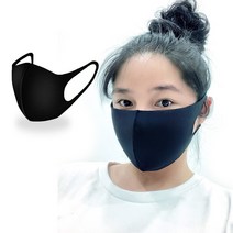 워너빅 블랙 마스크 면 연예인 3D 남녀공용 군인 국내제작 일반 무지 성인용 빅사이즈, 1개, 1개