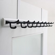 레인보우 2단 문걸이용 옷걸이 대형, 블랙, 1개