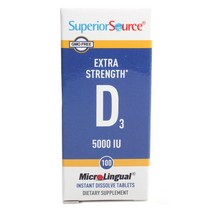 슈페리어소스 엑스트라 스트렝스 D3 5000IU 타블렛, 100개입, 1개, 100정
