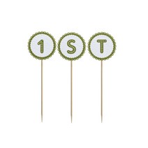 와니데코 미니파티픽 데코용품 1ST, 화이트 + 올리브그린, 1개