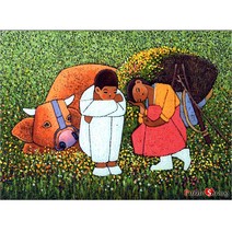 오메가 정다운 오누이 500조각, 38 x 52cm