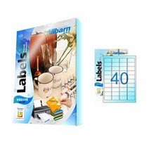 [올바른] 투명방수라벨 (레이저용) -40칸(4X10), 25매, AL040CP