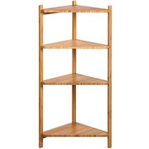 JAWAL 원목코너선반 4단 WFR133B 대나무, 1개, 1개