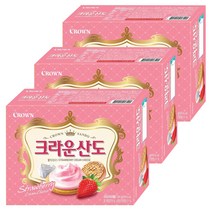 크라운 산도 딸기크림치즈 샌드, 161g, 3개