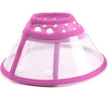 펫츠랜드 도트 강아지 깔때기 넥칼라 핑크, 1개