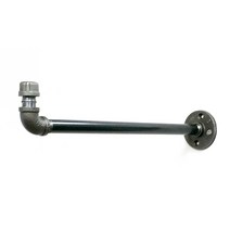 웰디자인커뮤니케이션 파이프 미니행거 HG-001 340mm, 다크브라운, 1개, 1개