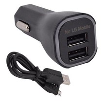 삼성/LG 차량용 충전기 2.4A 2포트, 블랙, TCH-C932