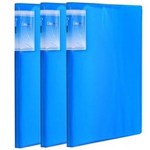 희망 고투명 크리어화일 30매입, 청색, 3개