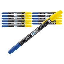 모나미 예감적중 컴퓨터 시험용 사인펜 12p, 흑색 + 파랑색, 1개