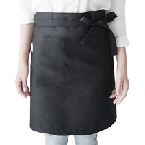 메종텍스타일 모노 바리스타 앞치마 하프형, 블랙, 1개