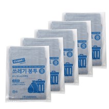 크린아이 배접 쓰레기 봉투 중 블랙 20매, 5개