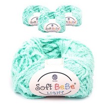 Soft bebe light 극세사 뜨개실 4볼, 28 민트