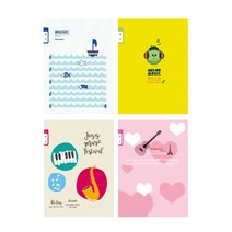 영아트 초등 음악노트 오선지 여아용 핑크, 랜덤 발송, 10권