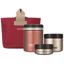 오쿠 헬시 프리미엄 보온도시락 세트 1080ml, OCS-VD500, 1세트