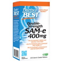 닥터스베스트 더블-스트랭스 SAM-e 400mg 타블렛 글루텐 프리 비건, 30개입, 1개, 30정
