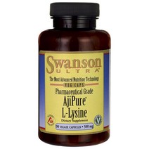 스완슨 울트라 아지퓨어 L-라이신 500mg 베지 캡슐, 90개입, 1개