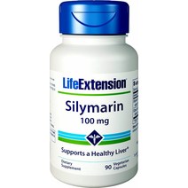 라이프익스텐션 실리마린 100mg 베지테리안 캡슐, 90개입, 1개