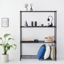 마켓비 ARIMO 선반 4단 12001620, 블랙