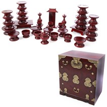 남원 문화재 물푸레 제기 37P + 오동나무 제기함, 1세트, 38p