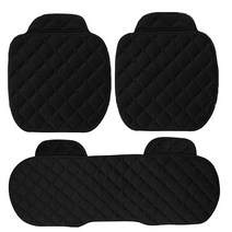 지엠지모터스 퀼팅 극세사 차량용 겨울 시트 3p 풀세트, 블랙큐브, 1세트