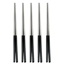 고급 미목 진공스푼 진공포크 진공젓가락 나이프 젓가락(5P) 블랙(다크브라운), 블랙, 젓가락
