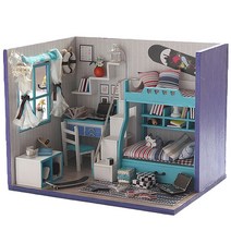 프라임위너스 DIY 미니어처 하우스 키트 2층침대방, 혼합 색상