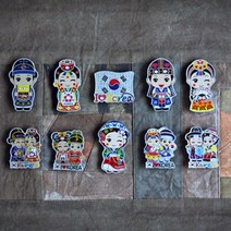 팔복상회 전통 아크릴 냉장고자석 10종 세트, 혼합 색상