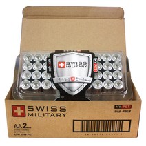 스위스밀리터리 알카라인 PET AA건전지, 40개입, 1개