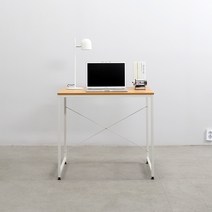 소프시스 위더스 멀티책상 860, 티크판넬 + 화이트프레임
