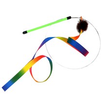 힐링타임 니나노 천연밍크 무지개낚시대 고양이 장난감 NH-047, 랜덤 발송, 2개