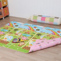 아기노리 프리미엄 양면 놀이방매트, 키재기 + 곰돌이핑크