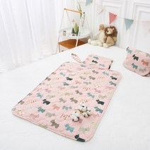 코니아일랜드 휴대용 기저귀 매트, 핑크, 1개