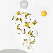 유니프랜드 여아용 빅바나나 7부 실내복 상하 세트