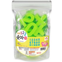자석나라 숫자 자석글자 리필, 1세트, 15개