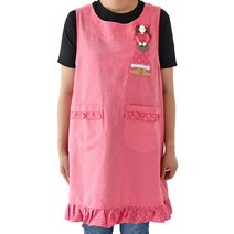 하늬통상 소녀인형 대형 앞치마, 핑크, 1개