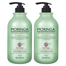 바론 모링가 리프레쉬 샴푸 자연향, 1000g, 2개