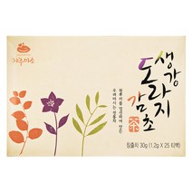 [지산식품] 국산 원재료 생강 도라지 감초차, 1.2g, 25티백 5박스