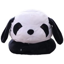 파티팡 큐티 목베개 모자 팬더, 화이트, 1개