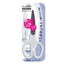 PLUS 잘드는 가위 핏트컷커브 SC-175SF 이지그립 가위 문구용 가위, 175SF 화이트블루