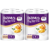 크리넥스 프리미엄 안심 3겹 천연펄프 키친타올 140매, 4개입, 2팩