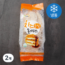 굿프랜즈 치즈등심돈까스 (냉동), 1000g, 2개