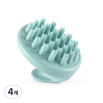 실리콘 샴푸 브러쉬, 4개, 블루