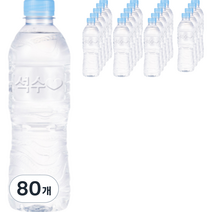 석수 무라벨 생수, 500ml, 80개