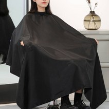 투데이리빙 방수 커트보 염색보 미용시 가운 R79013B, 블랙, 1개