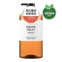 해피바스 오리지널컬렉션 등드름 약산성 자몽 바디워시, 1개, 910g