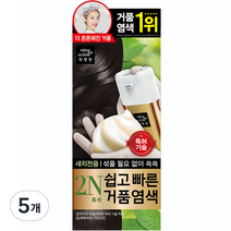 미쟝센 쉽고 빠른 거품 염색 새치전용, 2N(흑색), 5개