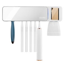 유토렉스 퍼펙트케어 태양광충전 듀얼 UV LED 무선칫솔살균기 UTC-S58W, 화이트