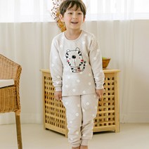 메이키즈 아동용 도트타이거 오가닉 보온내의