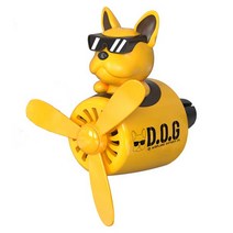 도그독 에어휠 차량용 방향제 디퓨저 불독 옐로우 블루드C + 리필 세트, 1세트