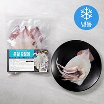 블루씨푸드 손질 오징어 3마리 원양산 (냉동), 600g, 1팩